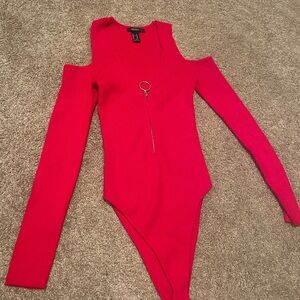 Forever 21 Vibrant Red Knit Top